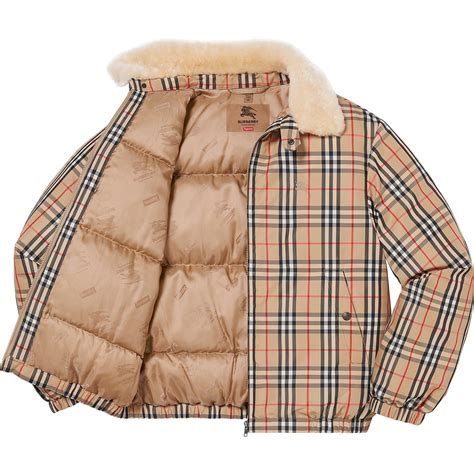 supreme burberry puffer jacket|burberry puffer jacket sale.